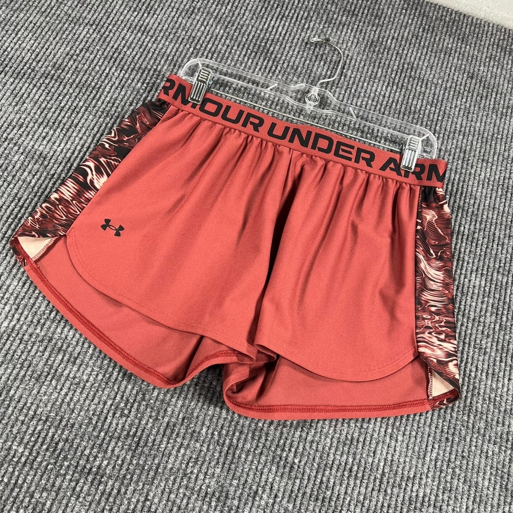 Under Armour Shorts Womens Large Red Loose Fit Heat Gear Casual Gym Workout‎